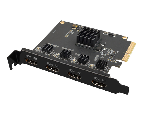 Resolution 4-Channel PCIe Video Capture Card for Simultaneous Display and Switching