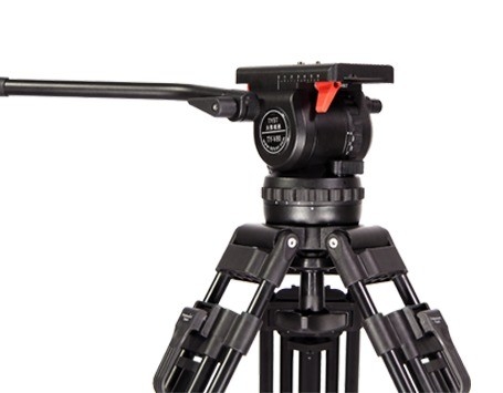 Professional Video Shooting Carbon Fiber Tripod 75mm Bowl Diameter with Single Handle