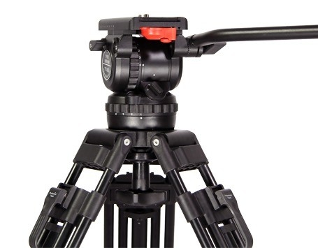 Professional Video Shooting Carbon Fiber Tripod 75mm Bowl Diameter with Single Handle