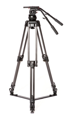 Double Handle Carbon Fiber Camera Teleprompter Tripod for Professional Video Shooting