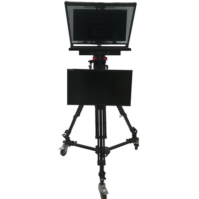 24 inch Dual Screen TV Broadcast Studio Equipment with Wireless Remoter and Built-in Prompter
