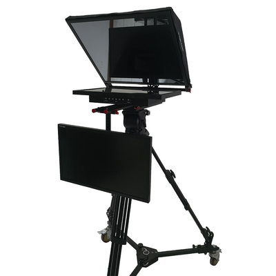 24 inch Dual Screen TV Broadcast Studio Equipment with Wireless Remoter and Built-in Prompter