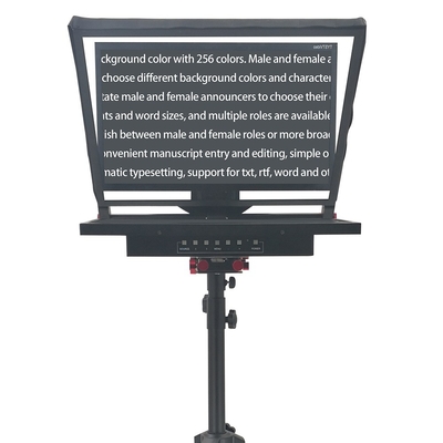 24 inch Single Screen Wireless Remoter Tripod Broadcasting Announcer Teleprompter for Live Stream