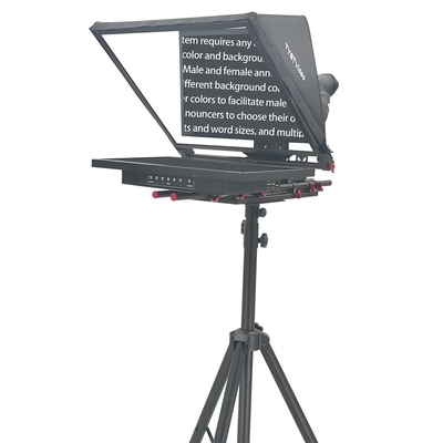 24 inch Single Screen Wireless Remoter Tripod Broadcasting Announcer Teleprompter for Live Stream
