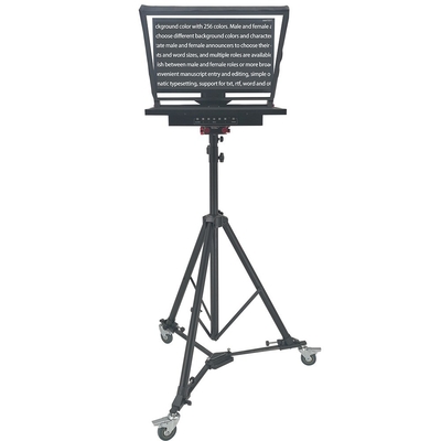 24 inch Single Screen Wireless Remoter Tripod Broadcasting Announcer Teleprompter for Live Stream