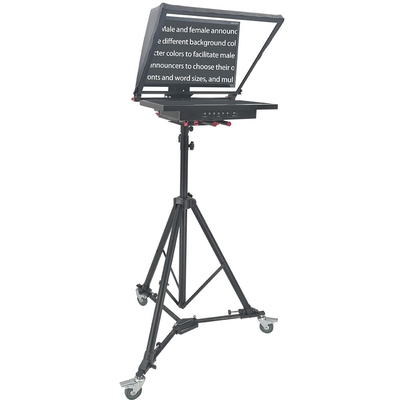 24 inch Single Screen Wireless Remoter Tripod Broadcasting Announcer Teleprompter for Live Stream