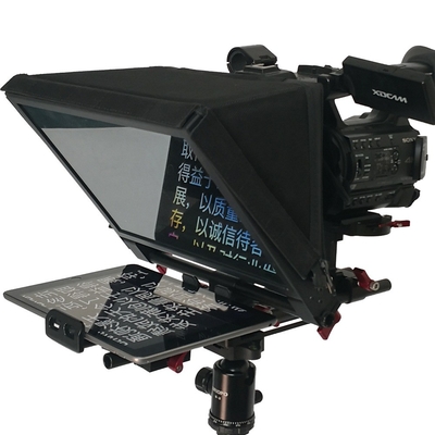 Live Sports Portable Interview Speech Tablet Teleprompter TS310 7-13 Inch 1 Set Camera 2-20 Feet Flight Case