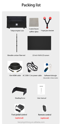 Adjustable Vertical View Angle TYSTVideo Control Teleprompter Studio