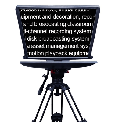 24 Inch Studio Teleprompter with 300 Nit Brightness and 10-30 Feet Operating Distance