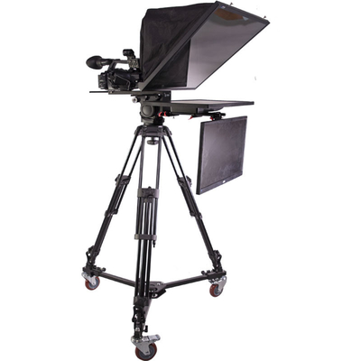 Live Streaming with 21 inch Portable Teleprompter and  Tripod