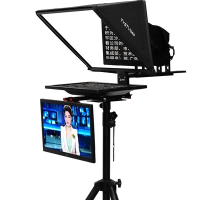Live Sports Teleprompter TYSTVideo 20 inch Studio Dual Screen with Self-check Screen