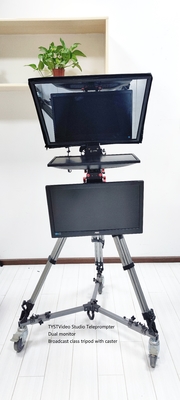 Dual Screen Teleprompter for Broadcast Recording Room 21 inch Large Screen