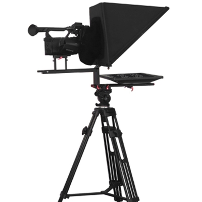 TS-200P Studio Single Mirror Monitor Teleprompter with Caster and Wireless Remoter
