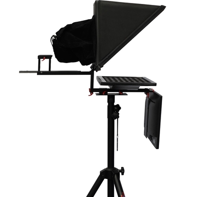 English Aluminum Portable Flight Case Teleprompter for Tablets 20 inch Monitor