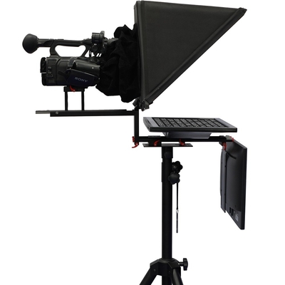 English Aluminum Portable Flight Case Teleprompter for Tablets 20 inch Monitor