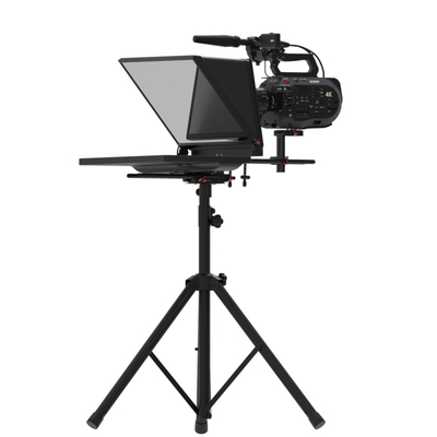 Teleprompting and Shooting Professional Studio Teleprompter with Self-check Mirror Screen