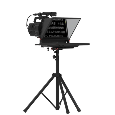 Teleprompting and Shooting Professional Studio Teleprompter with Self-check Mirror Screen