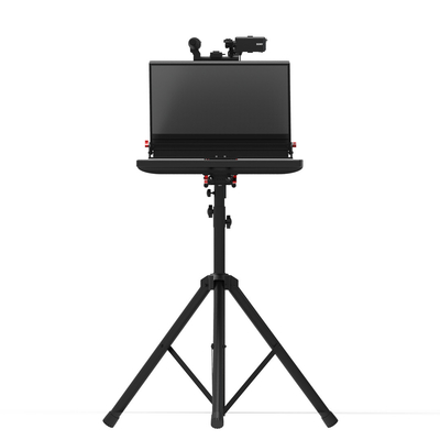Teleprompting and Shooting Professional Studio Teleprompter with Self-check Mirror Screen