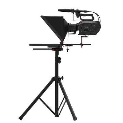 Teleprompting and Shooting Professional Studio Teleprompter with Self-check Mirror Screen