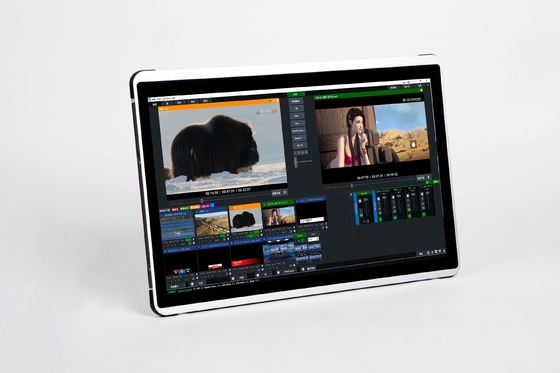 Live Streaming All-in-One Machine with Built-in 12 Channel Switcher and 17.3&quot; Monitor