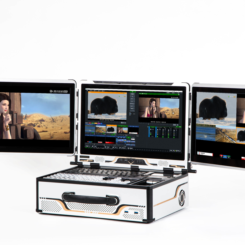 3 Screens Live Streaming Broadcast All-in-One Machine by TYST with 17.3&quot; Monitor