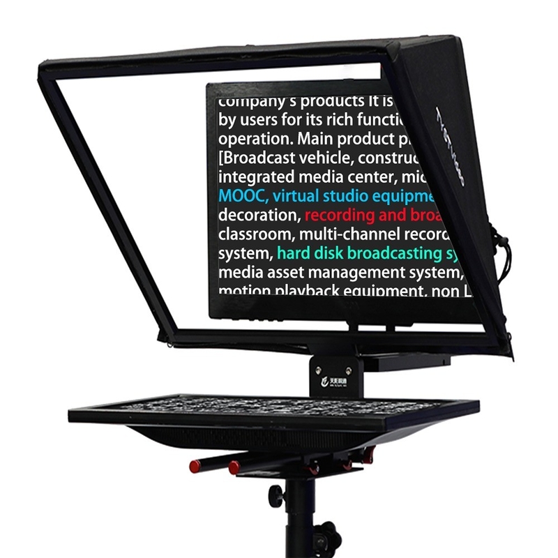 20 Inch Video Streaming Live Broadcast Teleprompter for 10-30 Feet Operating Distance