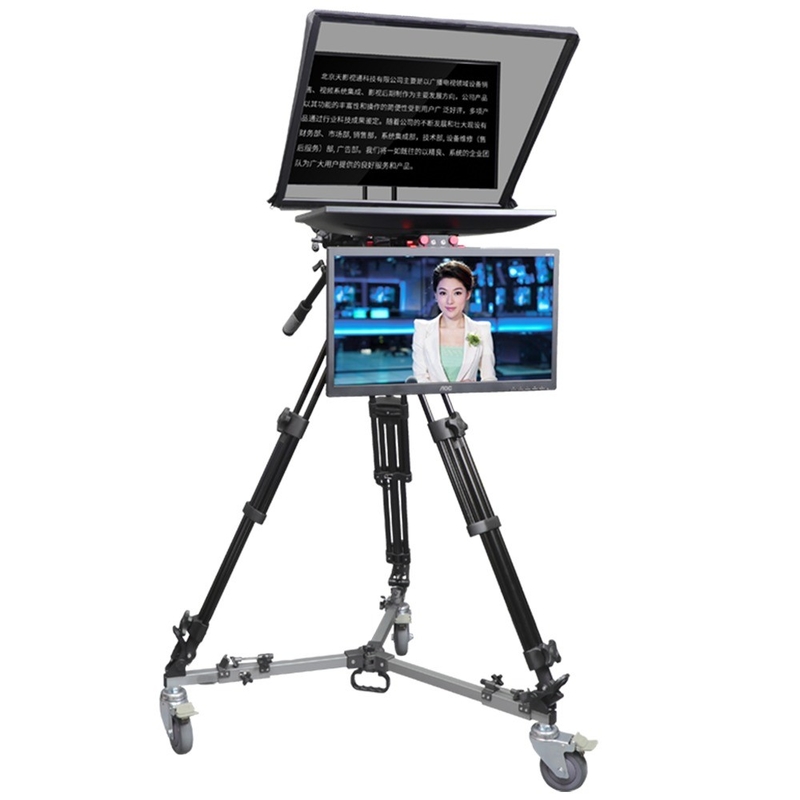 Self-Check Dual Screen 24&quot; Autocue Teleprompter for Broadcasting Studio OEM/ODM Supported