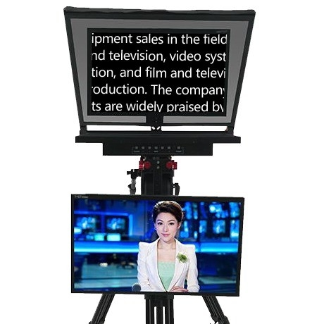 24 inch Built-in Prompter Computer Dual Screen Teleprompter for Studio Room and School Speech