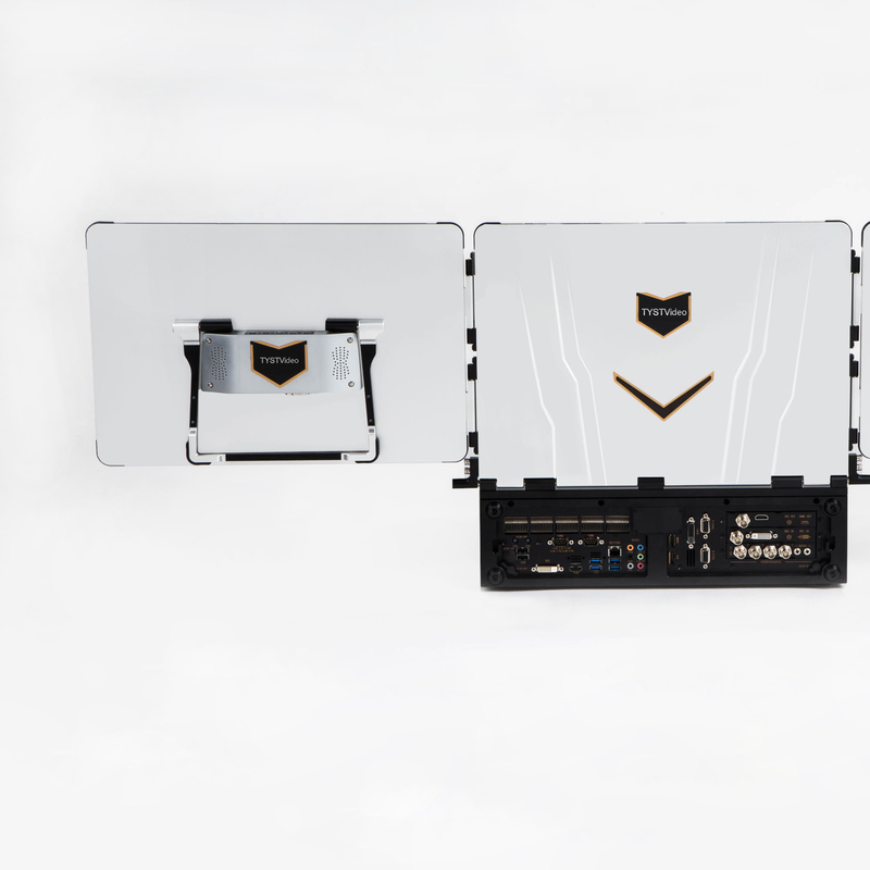 Internet Signal Source 17.3 Inch Three Screen Live Streaming Equipment for Portable Outdoor Sport Game